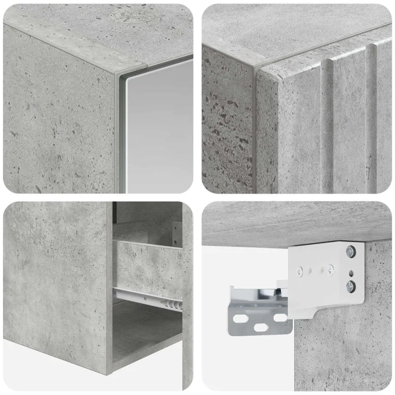 Vonios spintos komplektas 5 pcs Betono pilka