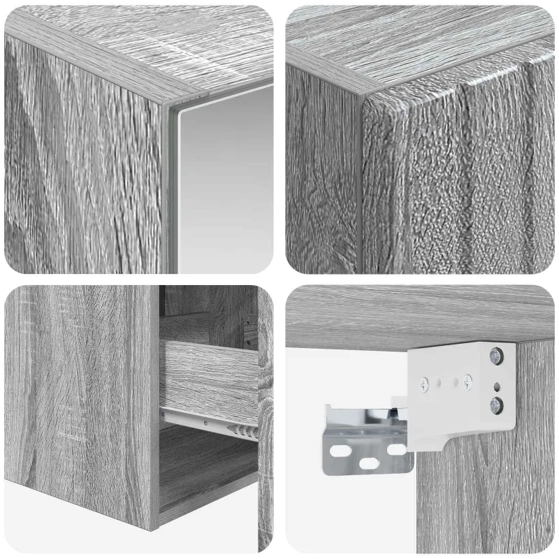 Vonios spintos komplektas 5 pcs Pilka Sonoma