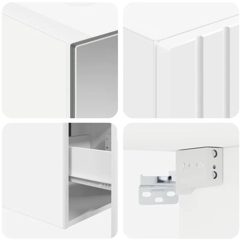 Vonios spintos komplektas 5 pcs Balta 43 x 16 x 62,5 cm