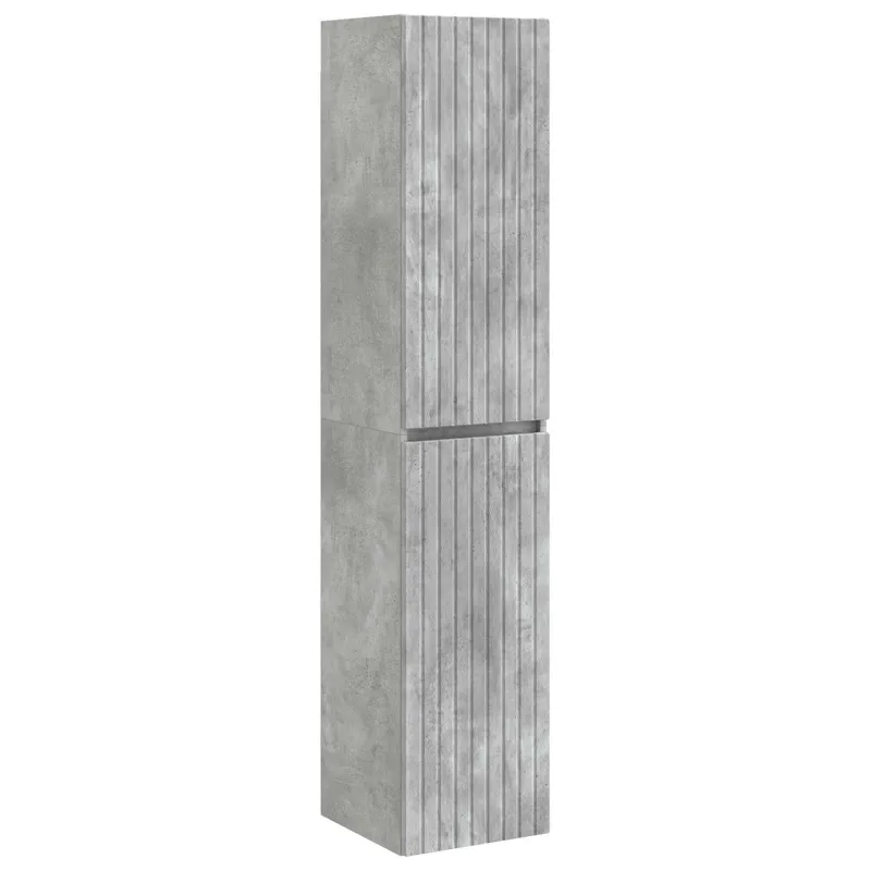 Vonios spintos komplektas 5 pcs Betono pilka 43 x 16 x 62,5 cm