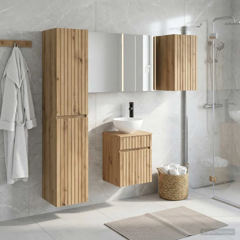 Vonios spintos komplektas 5 pcs Artisano ąžuolo