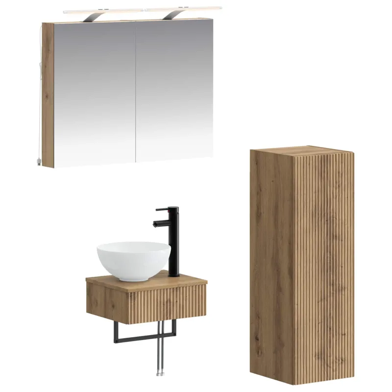 Vonios spintos komplektas 4 pcs Artisano ąžuolo