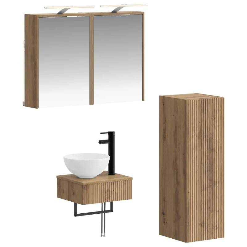 Vonios spintos komplektas 4 pcs Artisano ąžuolo