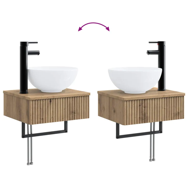 Vonios spintos komplektas 4 pcs Artisano ąžuolo