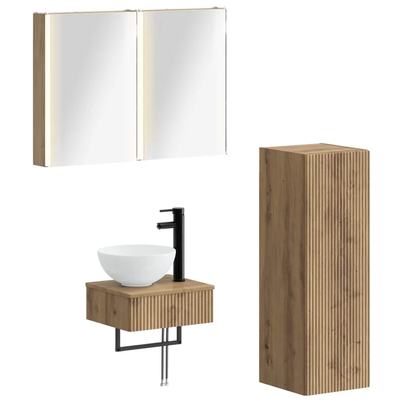 Vonios spintos komplektas 4 pcs Artisano ąžuolo