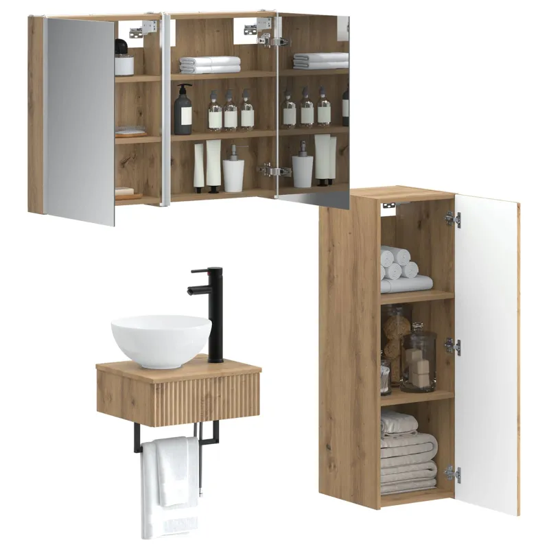 Vonios spintos komplektas 4 pcs Artisano ąžuolo