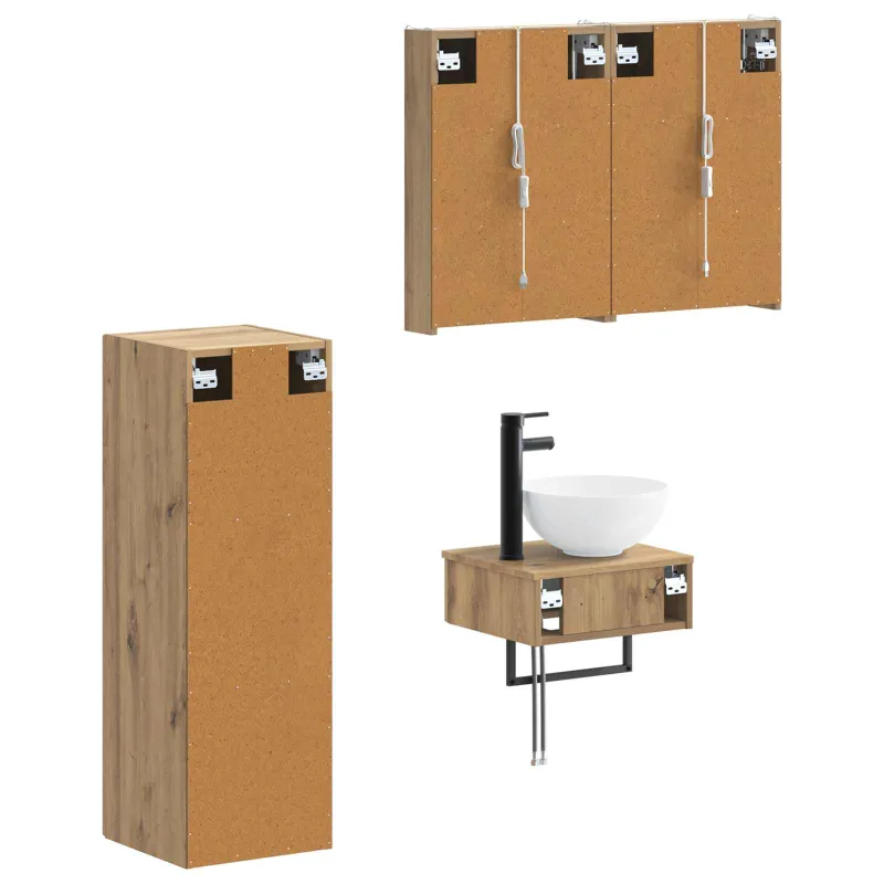 Vonios spintos komplektas 4 pcs Artisano ąžuolo