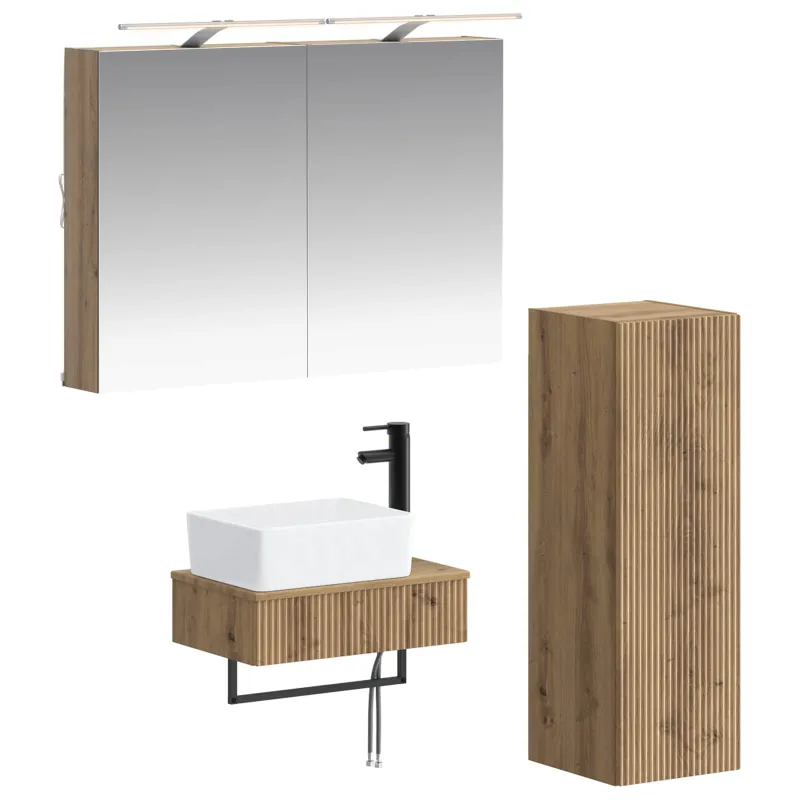 Vonios spintos komplektas 4 pcs Artisano ąžuolo