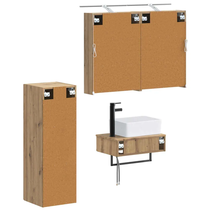Vonios spintos komplektas 4 pcs Artisano ąžuolo