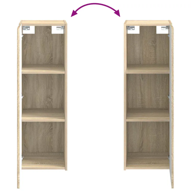Vonios spintos komplektas 4 pcs Sonoma ąžuolas