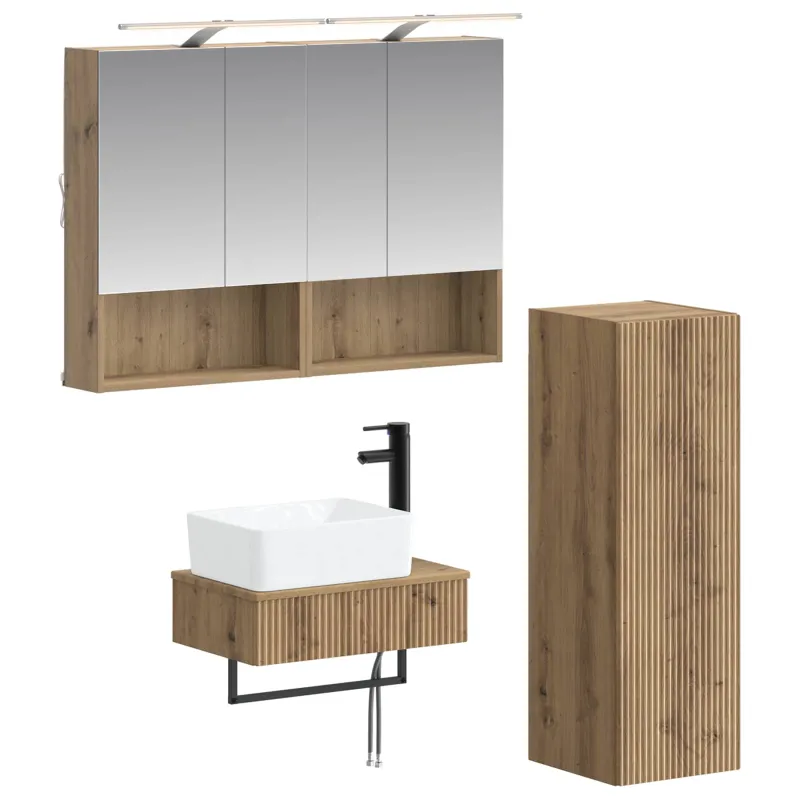 Vonios spintos komplektas 4 pcs Artisano ąžuolo