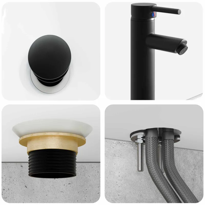 Vonios baldų rinkinys 4 pcs Betono pilka
