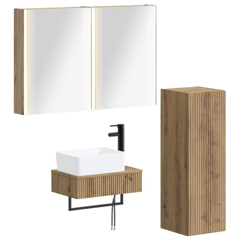 Vonios baldų rinkinys 4 pcs Artisano ąžuolo