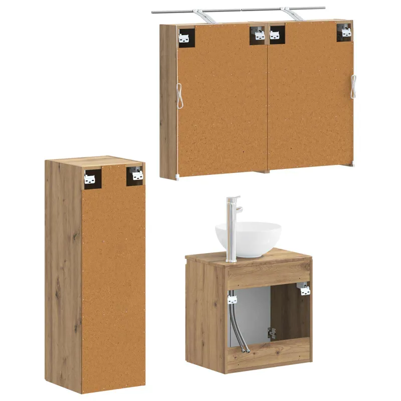 Vonios baldų rinkinys 4 pcs Artisano ąžuolo