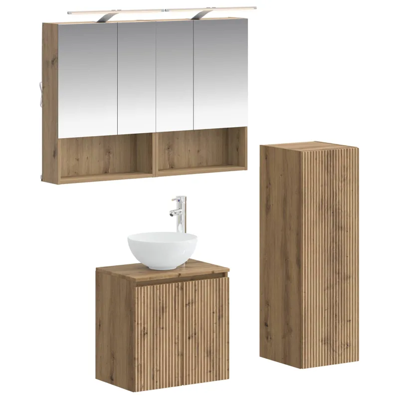 Vonios baldų rinkinys 4 pcs Artisano ąžuolo