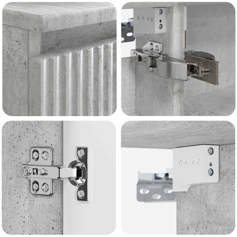 Vonios baldų rinkinys 4 pcs Betono pilka