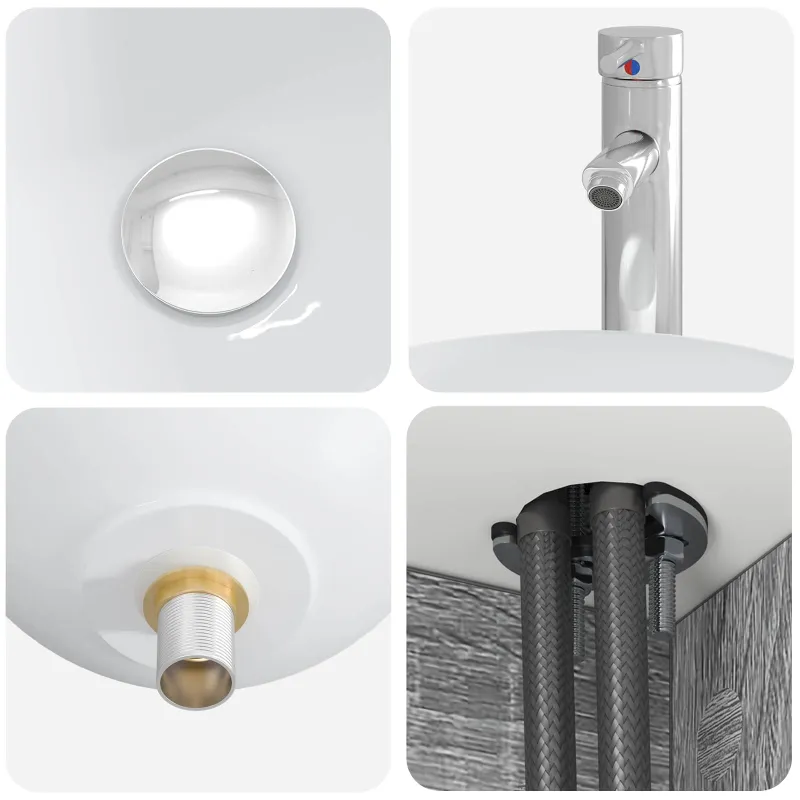 Vonios baldų rinkinys 4 pcs Pilka Sonoma