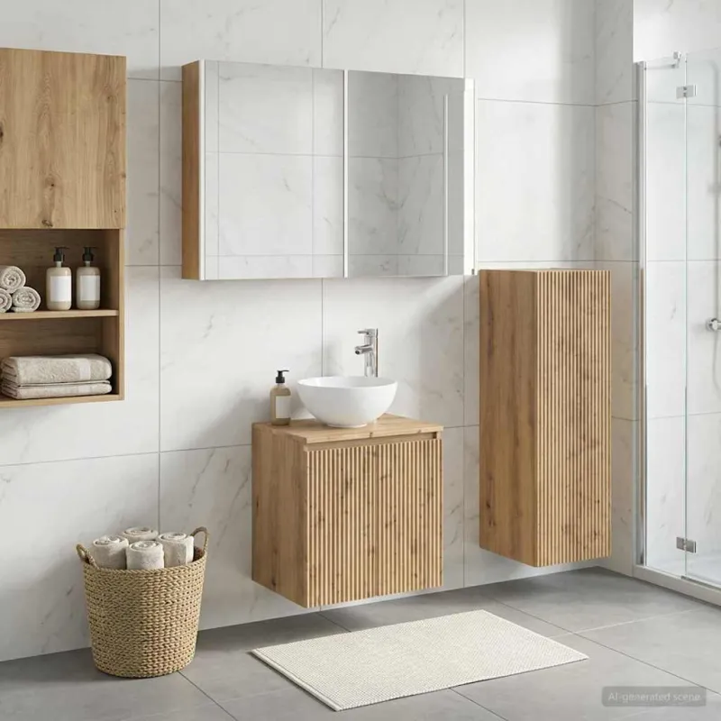 Vonios baldų rinkinys 4 pcs Artisano ąžuolo