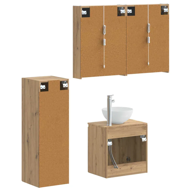 Vonios baldų rinkinys 4 pcs Artisano ąžuolo