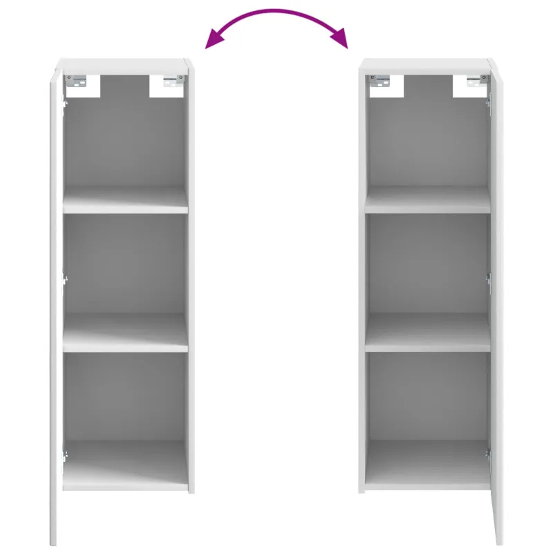Vonios baldų rinkinys 4 pcs Balta Apdirbta mediena ir stiklas