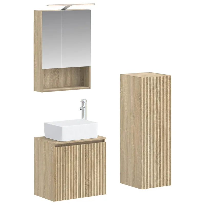 Vonios baldų rinkinys 4 pcs Sonoma ąžuolas