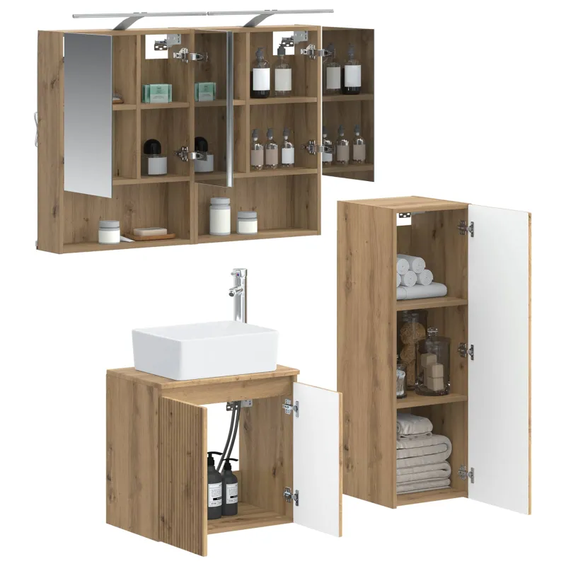 Vonios baldų rinkinys 4 pcs Artisano ąžuolo
