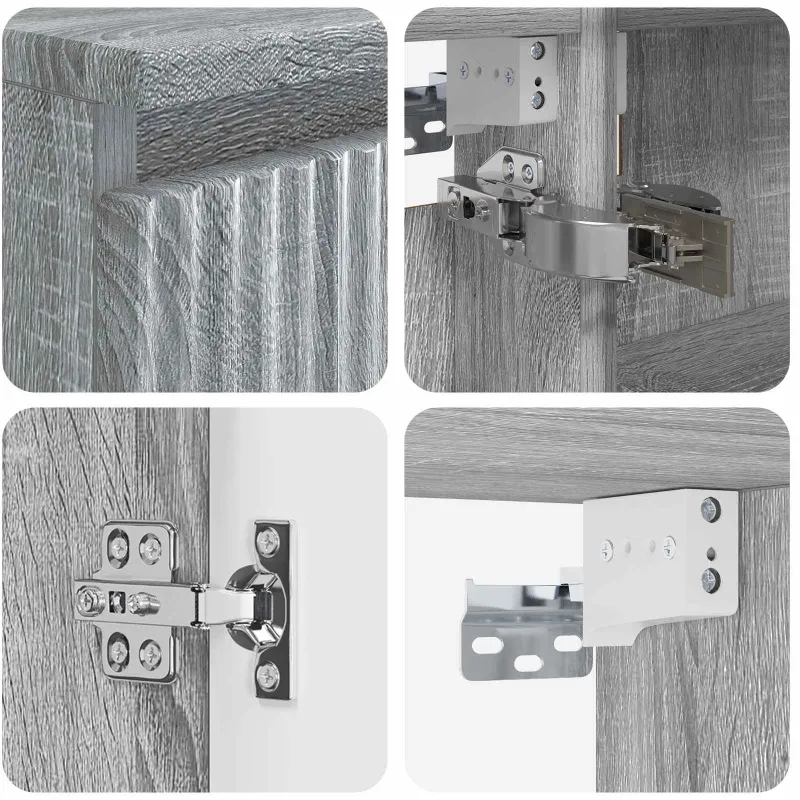 Vonios baldų rinkinys 4 pcs Pilka Sonoma