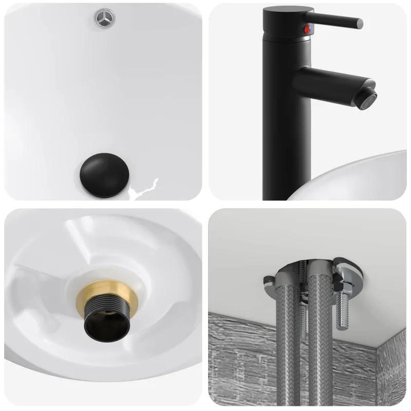 Vonios baldų rinkinys 4 pcs Pilka Sonoma