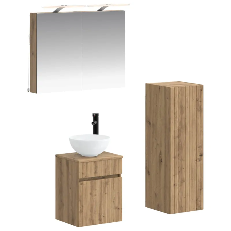 Vonios baldų rinkinys 4 pcs Artisano ąžuolo