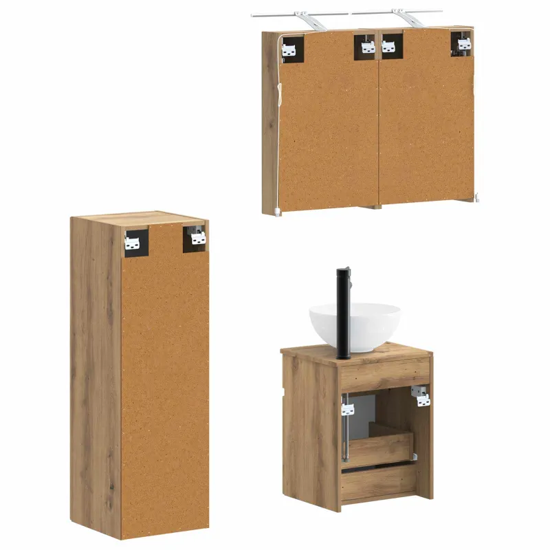 Vonios baldų rinkinys 4 pcs Artisano ąžuolo