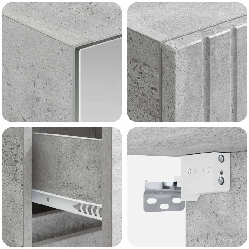 Vonios baldų rinkinys 4 pcs Betono pilka