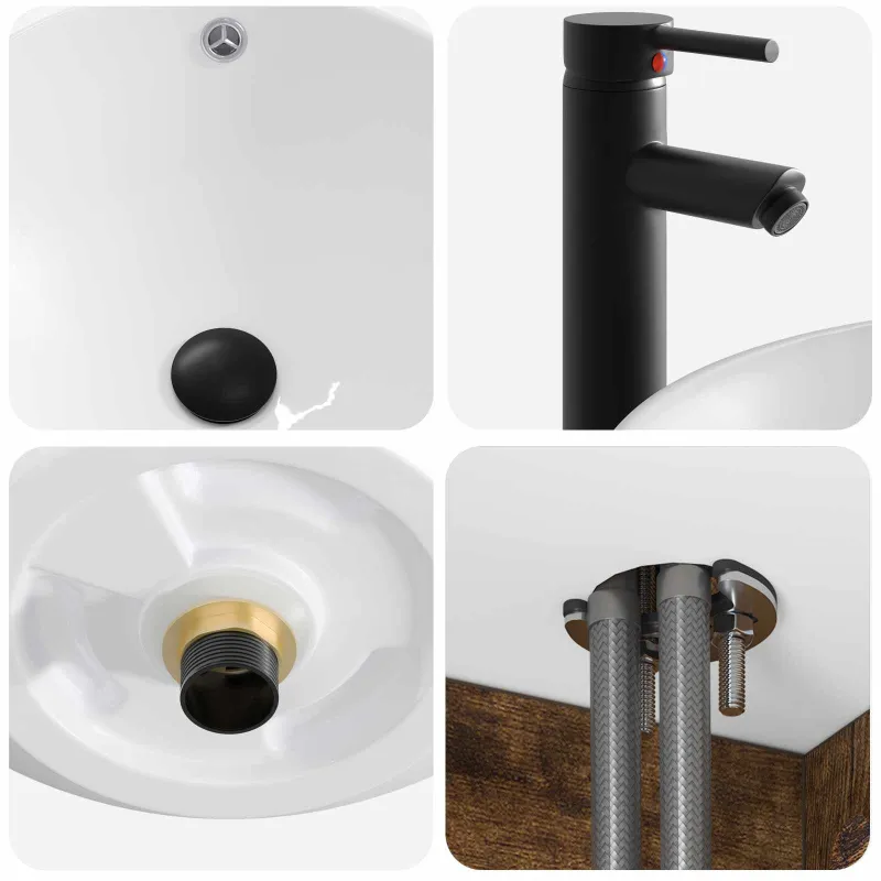 Vonios baldų rinkinys 4 pcs Dūminio ąžuolo