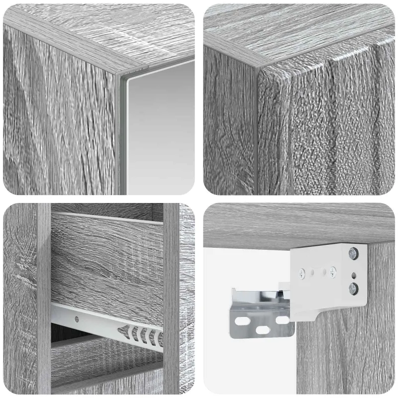 Vonios baldų rinkinys 4 pcs Pilka Sonoma