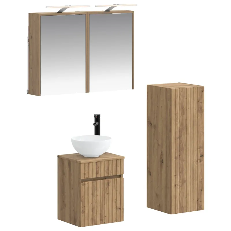 Vonios baldų rinkinys 4 pcs Artisano ąžuolo