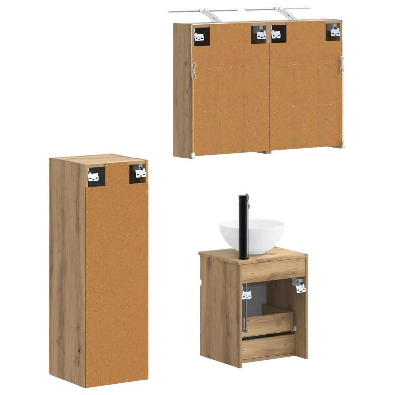 Vonios baldų rinkinys 4 pcs Artisano ąžuolo
