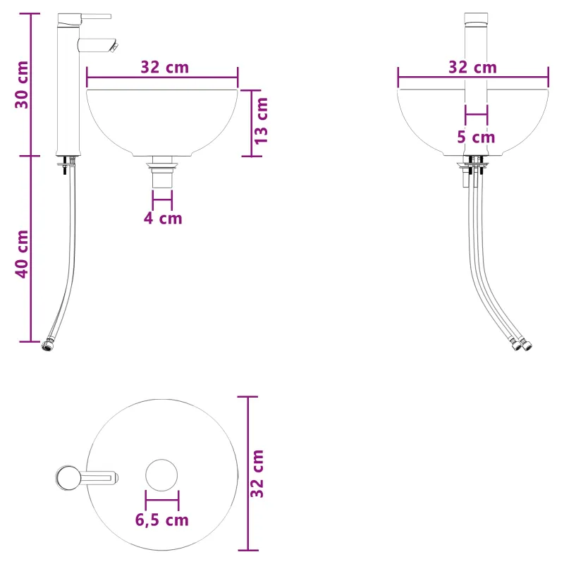 Vonios baldų rinkinys 4 pcs Sonoma ąžuolas