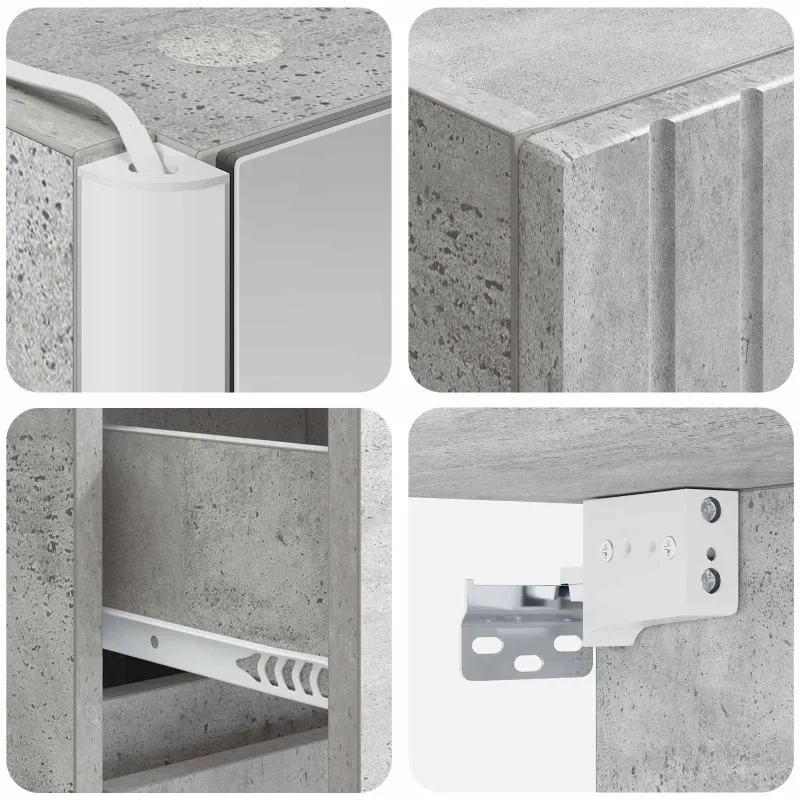 Vonios baldų rinkinys 4 pcs Betono pilka
