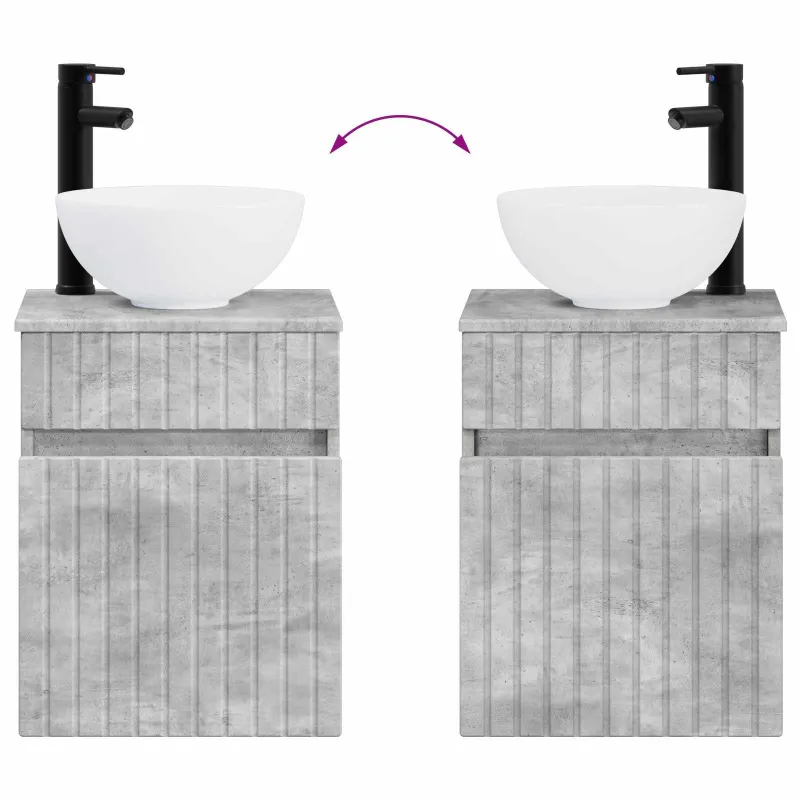 Vonios baldų rinkinys 4 pcs Betono pilka