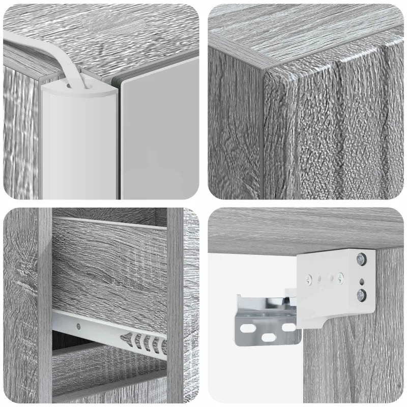 Vonios baldų rinkinys 4 pcs Pilka Sonoma