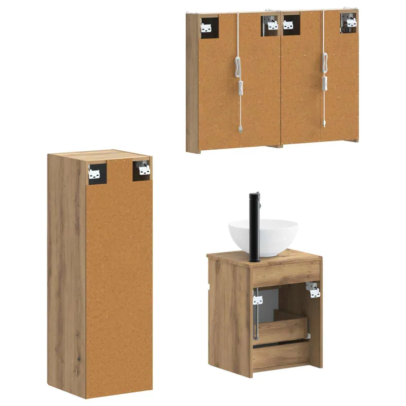 Vonios baldų rinkinys 4 pcs Artisano ąžuolo