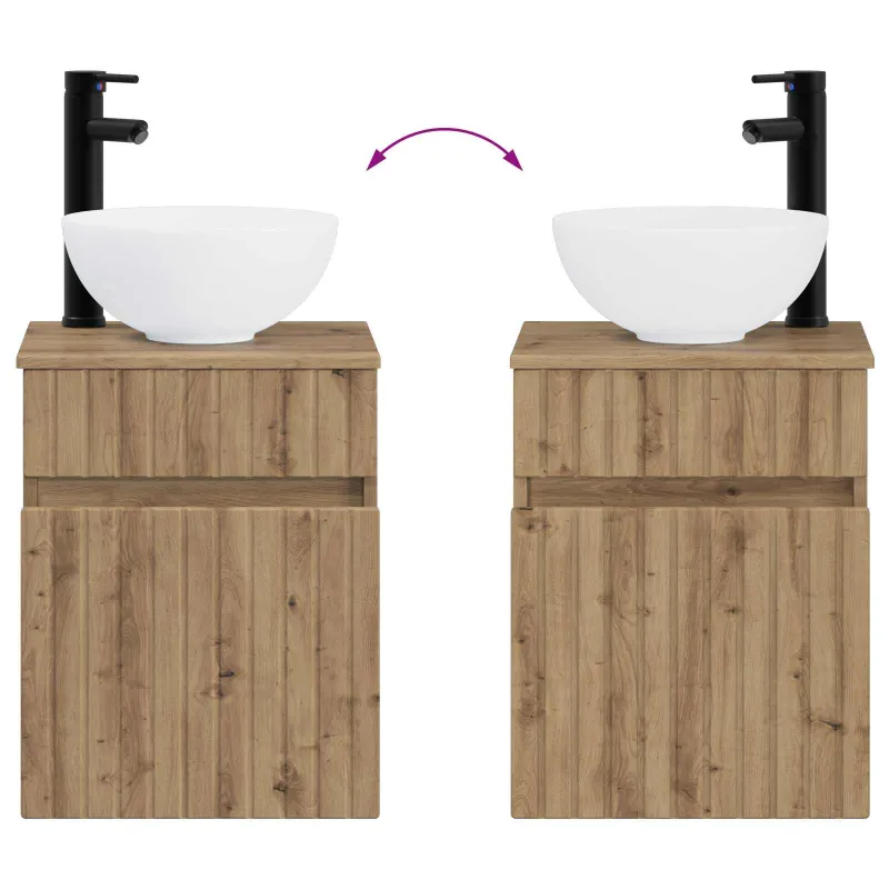 Vonios baldų rinkinys 4 pcs Artisano ąžuolo