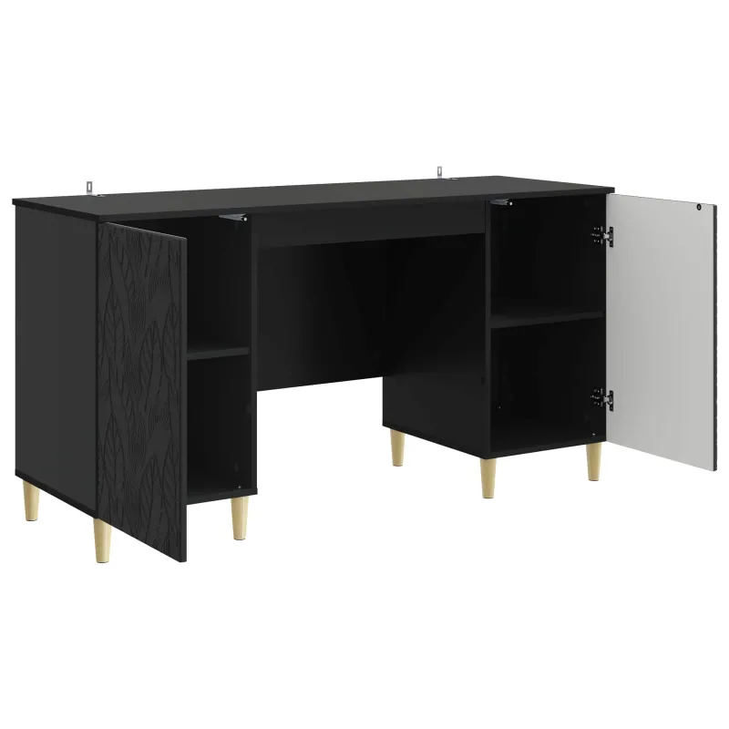 Stalas Juoda Apdirbta mediena 142,5 x 50 x 75 cm