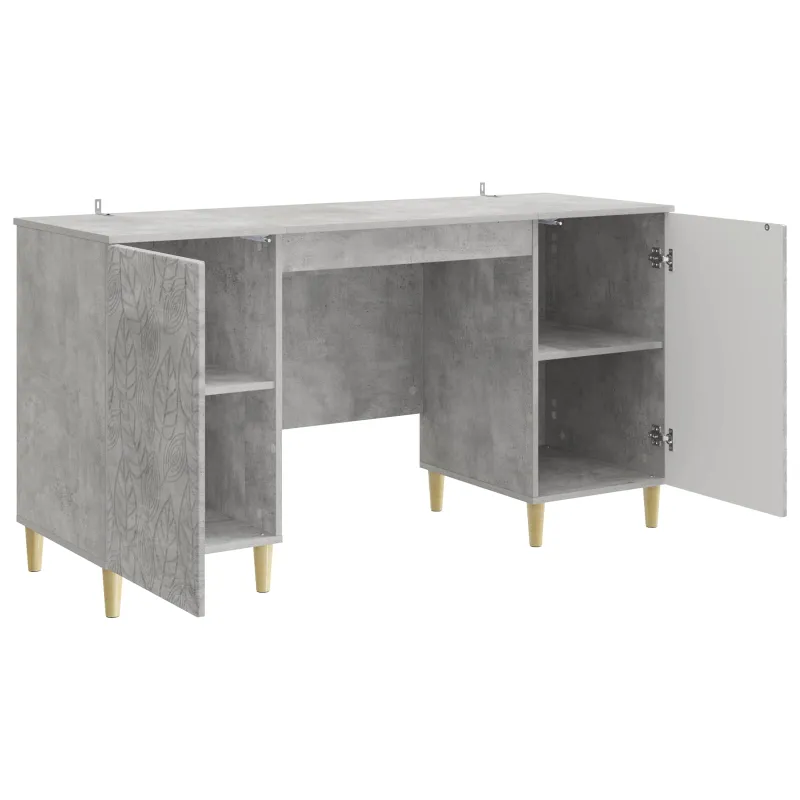 Stalas Betono pilka Apdirbta mediena 142,5 x 50 x 75 cm