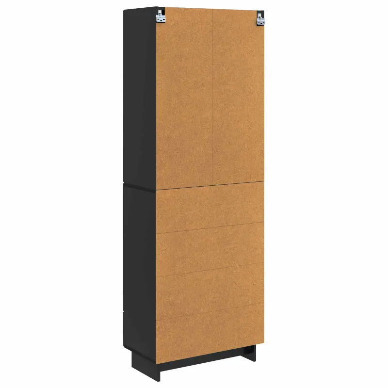 Spintelė 2 pcs Juoda 66 x 34,5 x 95 cm Apdirbta mediena