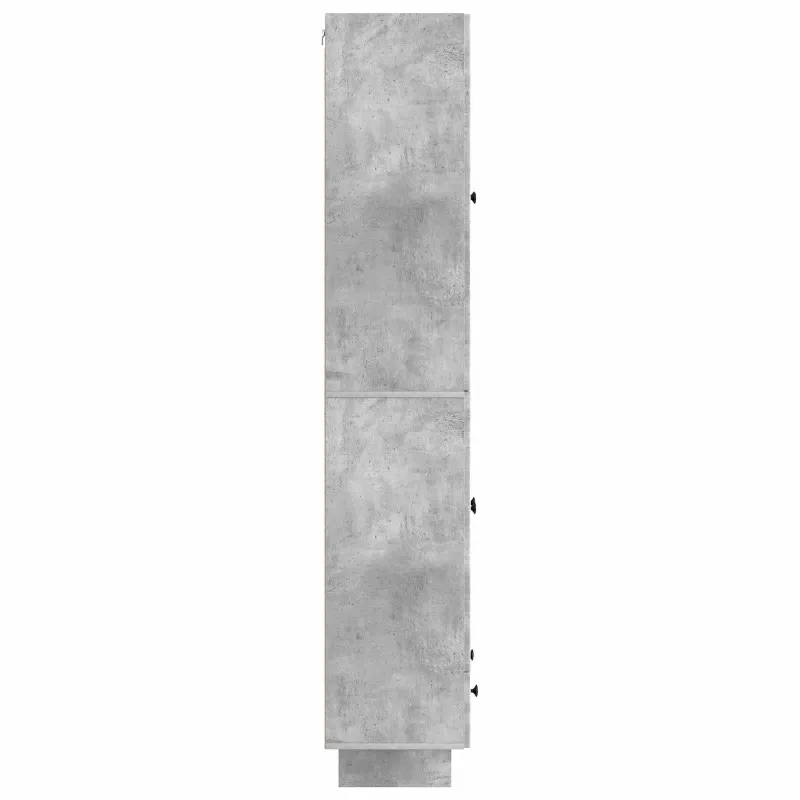 Spintelė 2 pcs Betono pilka 66 x 34,5 x 95 cm Apdirbta mediena