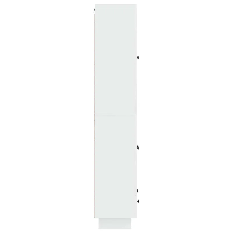 Spintelė 2 pcs Itin blizgi balta 66 x 34,5 x 95 cm