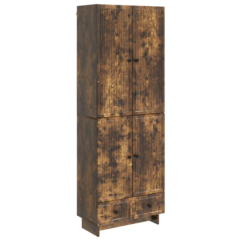 Spintelė 2 pcs Dūminio ąžuolo 66 x 34,5 x 95 cm
