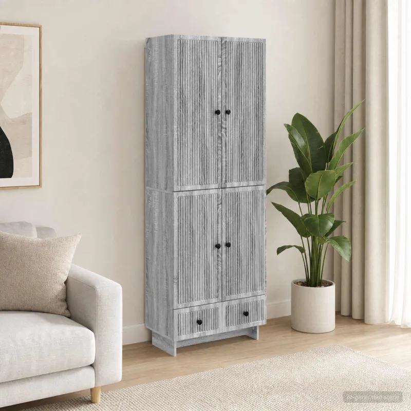 Spintelė 2 pcs Pilka Sonoma 66 x 34,5 x 95 cm Apdirbta mediena
