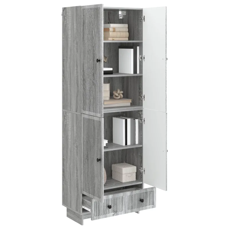 Spintelė 2 pcs Pilka Sonoma 66 x 34,5 x 95 cm Apdirbta mediena