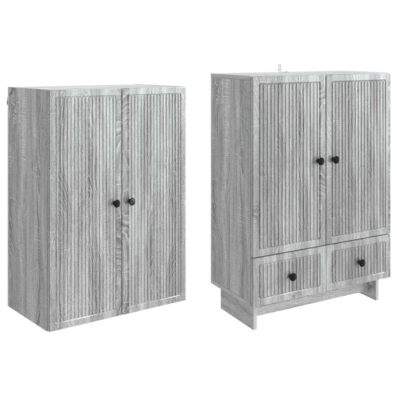Spintelė 2 pcs Pilka Sonoma 66 x 34,5 x 95 cm Apdirbta mediena